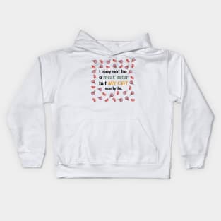 Vegetarian Cat Kids Hoodie